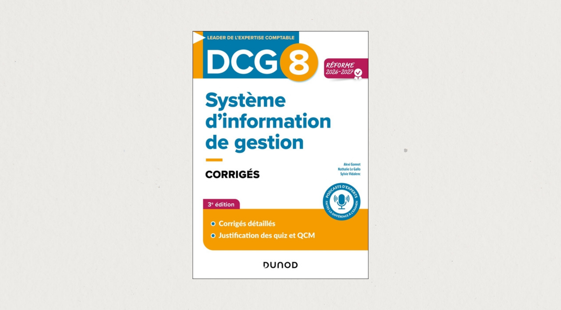 Illustration de l'article DCG 8 système d'information de gestion : Corrigés - Réforme 2026-2027 - 3e édition 